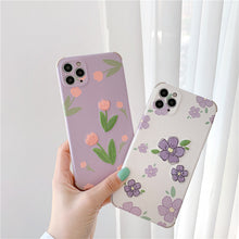 Load image into Gallery viewer, Purple/Pink Embroidered Flowers iPhone Case - Love, Hayat
