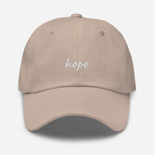 Load image into Gallery viewer, 'hope' Embroidered Dad Hat (Personalisation available) - Peaucafe