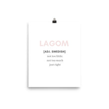Load image into Gallery viewer, 'Lagom' Poster - Peaucafe