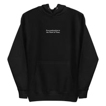Load image into Gallery viewer, 'Procrastination' Embroidered Minimalist Premium Hoodie - Peaucafe