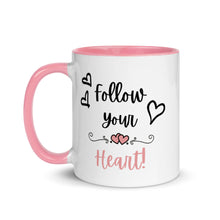 Load image into Gallery viewer, 'Follow your Heart' Mug with Colour Inside - Love, Hayat