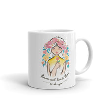 Load image into Gallery viewer, 'Flowers need time to bloom. So do you.' Mug - Peaucafe