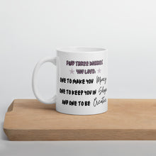 Load image into Gallery viewer, 'Hobbies' - White Glossy Mug - Love, Hayat