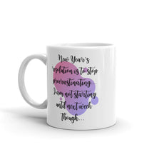 Load image into Gallery viewer, 'Procrastination' White glossy mug - Peaucafe