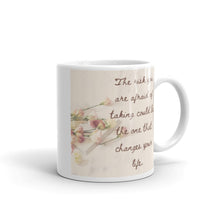 Load image into Gallery viewer, 'Risk' White glossy mug - Peaucafe