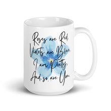 Load image into Gallery viewer, 'Roses are Red Poem' - White Glossy Mug - Love, Hayat