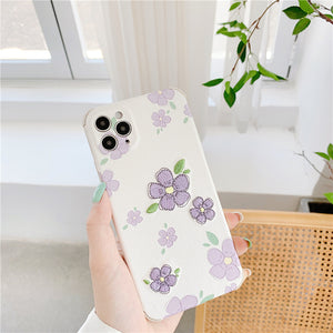 Purple/Pink Embroidered Flowers iPhone Case - Love, Hayat