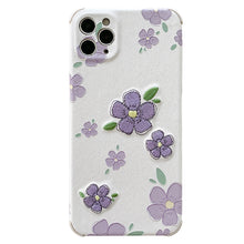 Load image into Gallery viewer, Purple/Pink Embroidered Flowers iPhone Case - Love, Hayat
