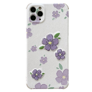 Purple/Pink Embroidered Flowers iPhone Case - Love, Hayat