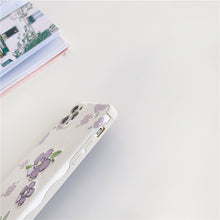Load image into Gallery viewer, Purple/Pink Embroidered Flowers iPhone Case - Love, Hayat
