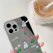 Load image into Gallery viewer, Flowers &amp; Sheep Mirror iPhone Case - Love, Hayat
