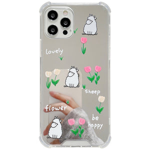 Flowers & Sheep Mirror iPhone Case - Love, Hayat