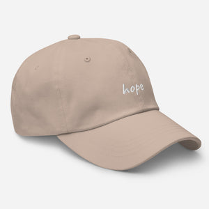 'hope' Embroidered Dad Hat (Personalisation available) - Peaucafe