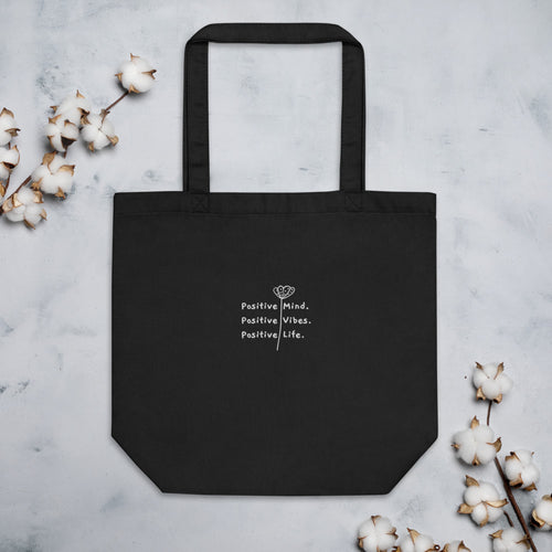 'Positive' Embroidered Eco Tote Bag - Love, Hayat
