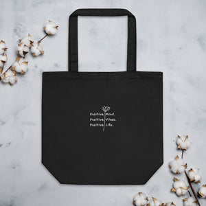 'Positive' Embroidered Eco Tote Bag - Love, Hayat