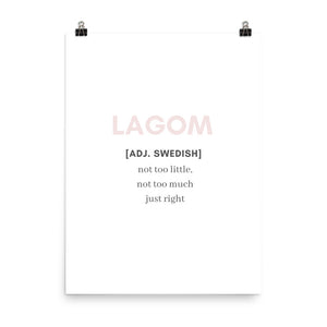 'Lagom' Poster - Peaucafe