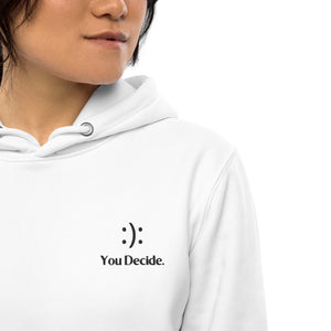 'You Decide' Embroidered Essential Eco Hoodie - Love, Hayat