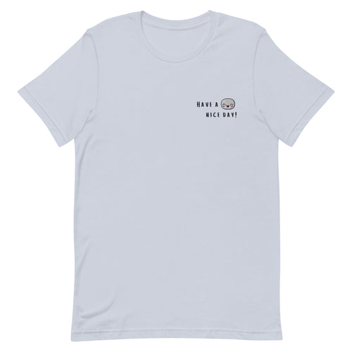 'Have a nice day!' Embroidered Short-Sleeve T-Shirt - Love, Hayat