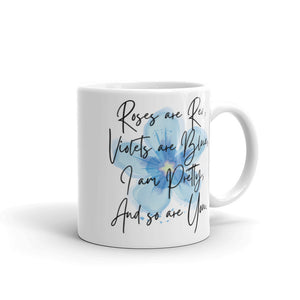 'Roses are Red Poem' - White Glossy Mug - Love, Hayat