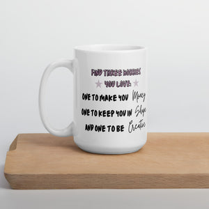 'Hobbies' - White Glossy Mug - Love, Hayat