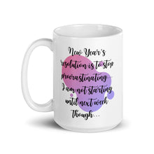 Load image into Gallery viewer, &#39;Procrastination&#39; White glossy mug - Peaucafe
